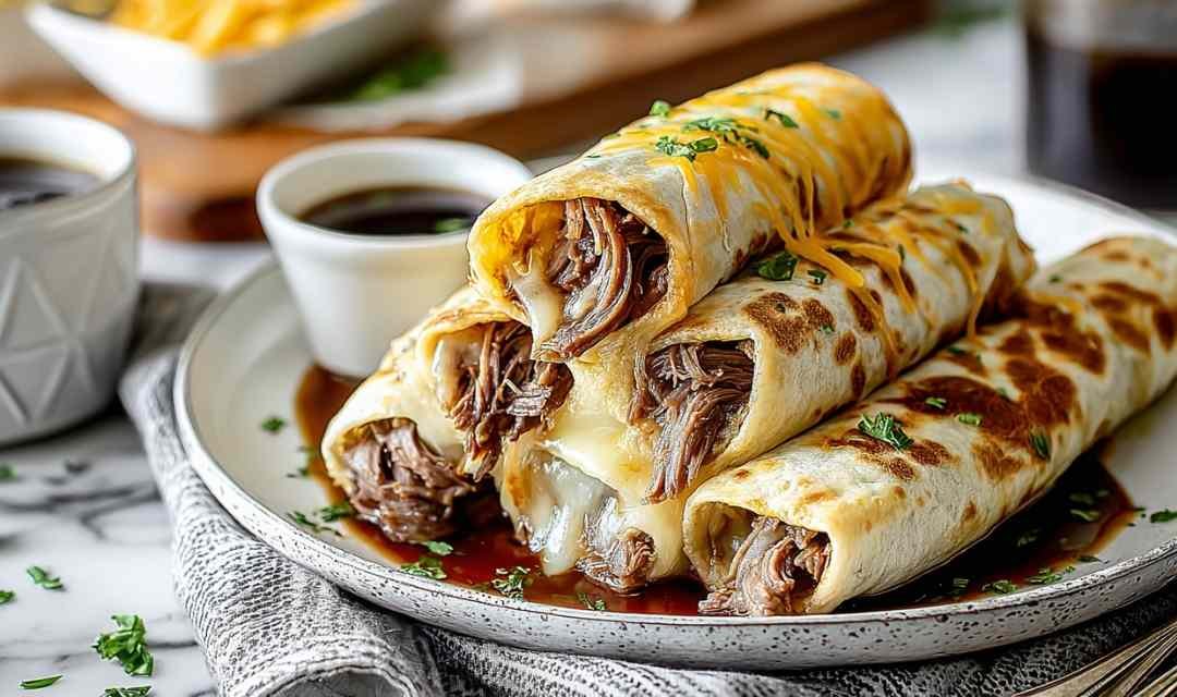 French Dip Tortilla Roll Ups