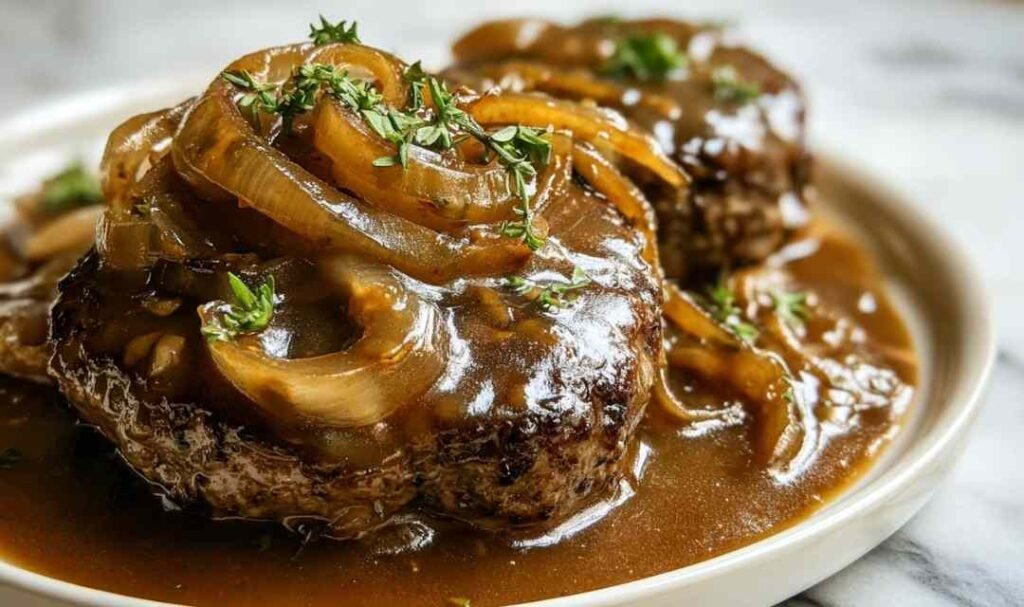 Hamburger Steak with Onions and Gravy