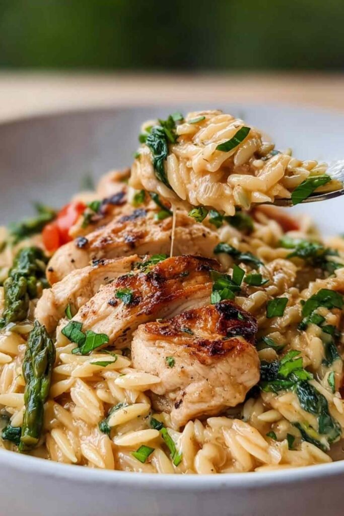 High Protein Chicken Orzo