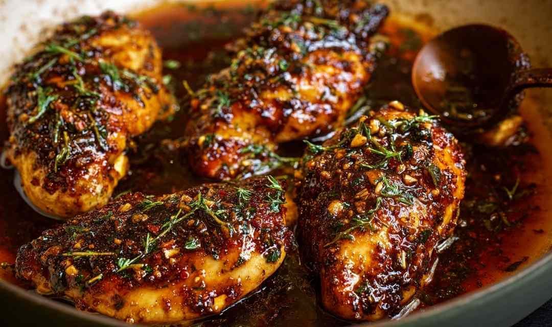 Hot Honey Baked Chicken Breasts