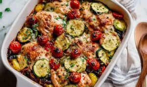 Mediterranean Chicken Zucchini Bake Mediterranean Chicken Zucchini Bake
