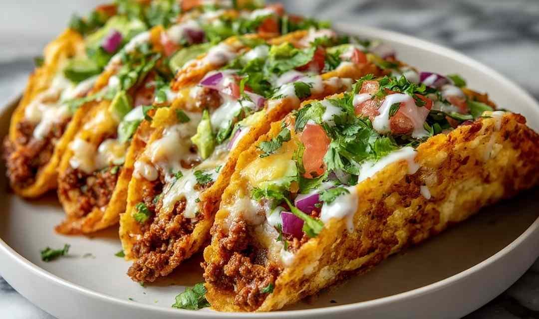 Oven-Baked Cheesy Tacos (Crispy & Loaded)
