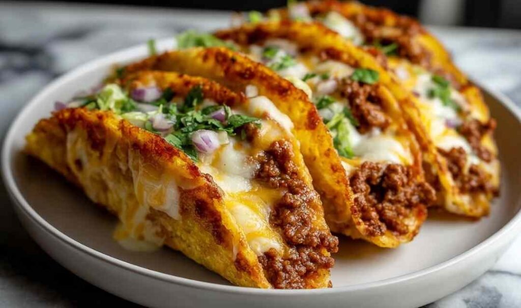 Oven-Baked Cheesy Tacos (Crispy & Loaded)