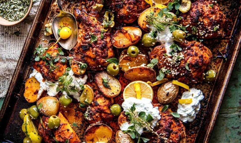 Sheet Pan Lemon Balsamic Chicken and Potatoes