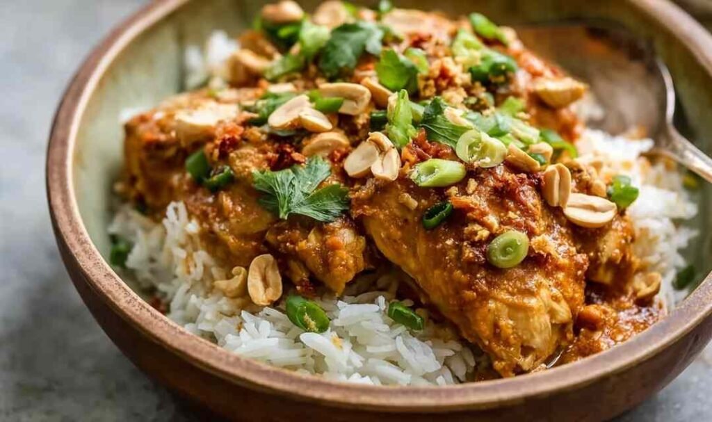 Slow Cooker Peanut Chicken