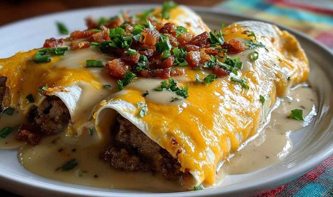 Southern Breakfast Enchiladas with Sausage Gravy
