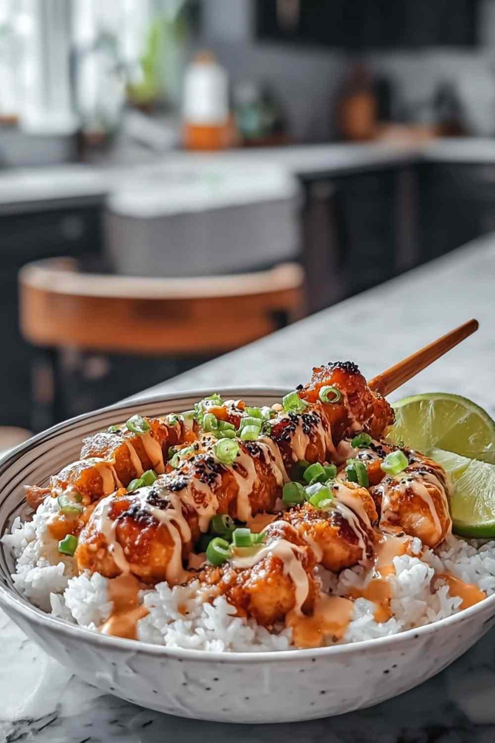 Sweet Chili Chicken Bowl with Coconut Lime Drizzl