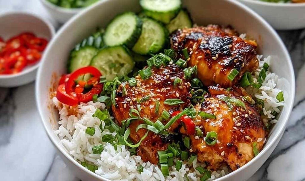 Sweet Chili Chicken Rice Bowls