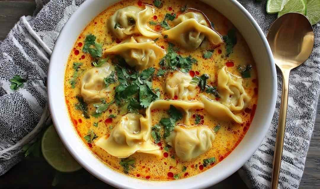 Thai Coconut Curry Dumpling Soup