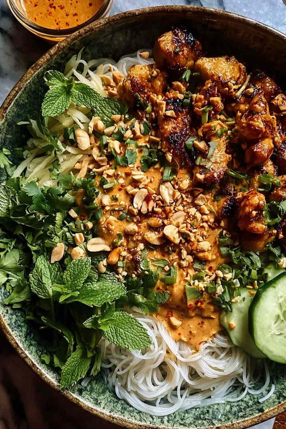 Thai Peanut Chicken Noodle Bowls