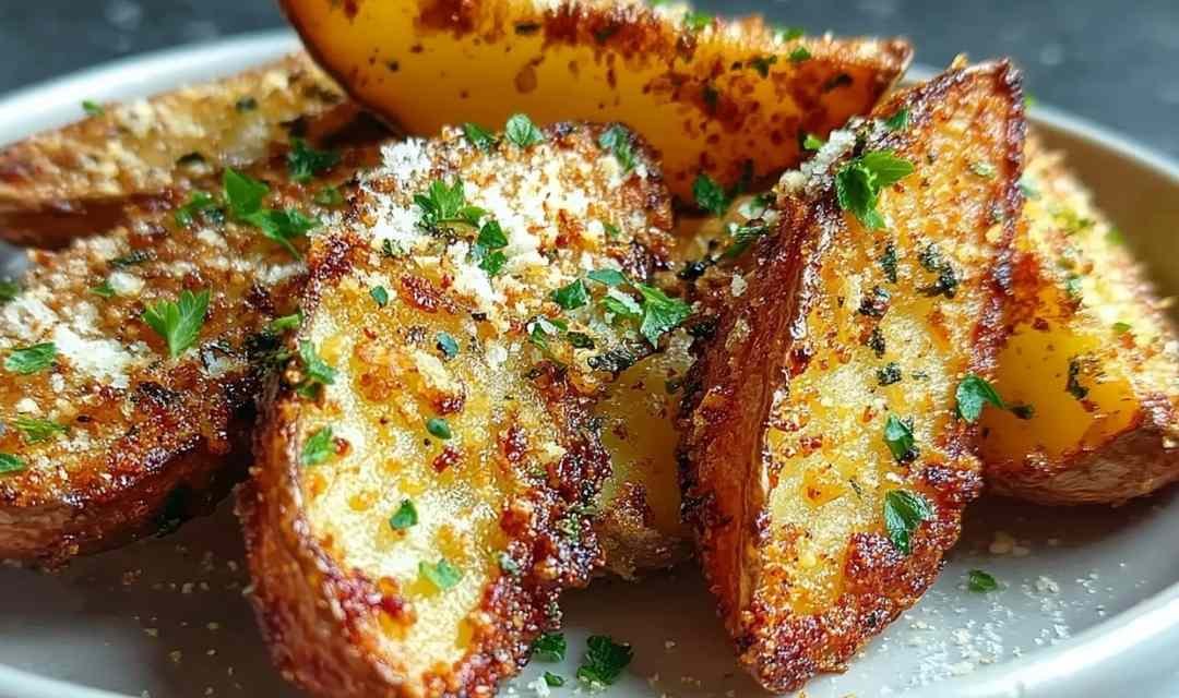 Baked Garlic Parmesan Potato Wedges