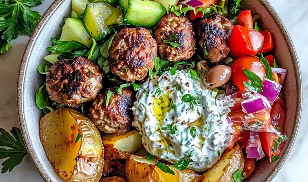 Greek Meatball Bowl Recipe