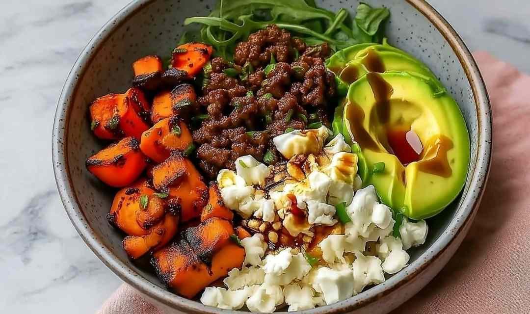 Ground Beef Hot Honey Bowl