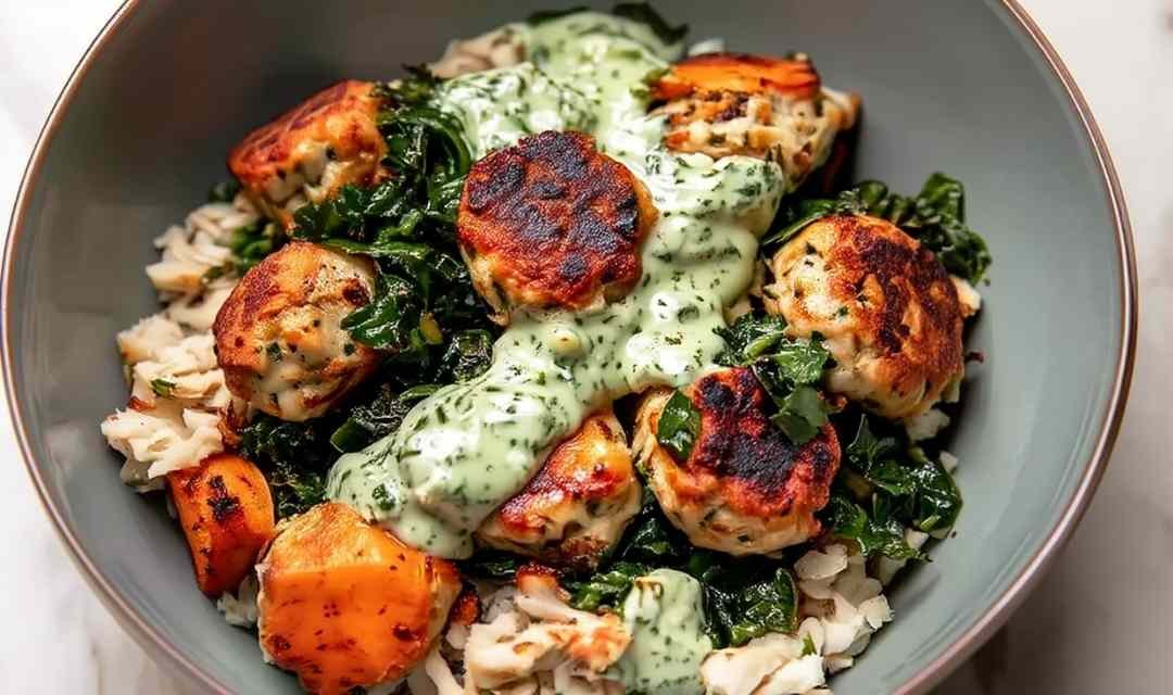 Herbed Chicken Meatball Bowl