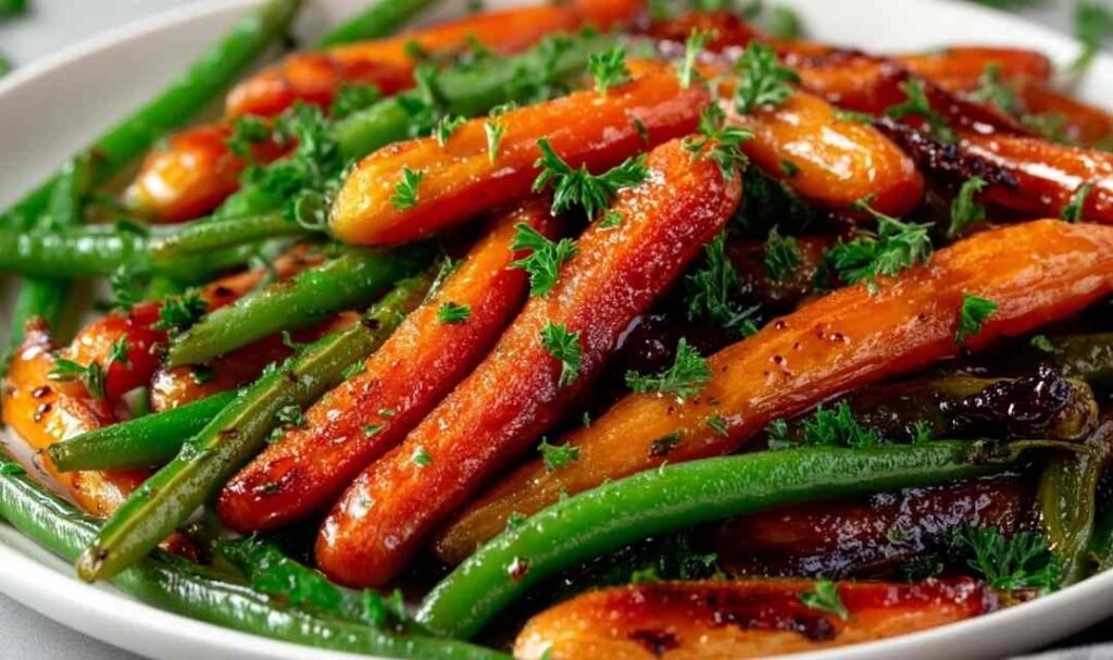 Honey Glazed Carrots and Green Beans
