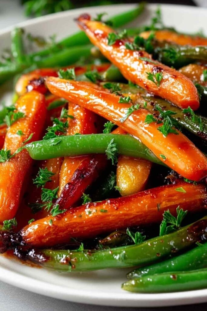 Honey Glazed Carrots and Green Beans