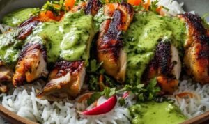 Peruvian Chicken and Rice with Green Sauce Peruvian Chicken and Rice with Green Sauce (1)