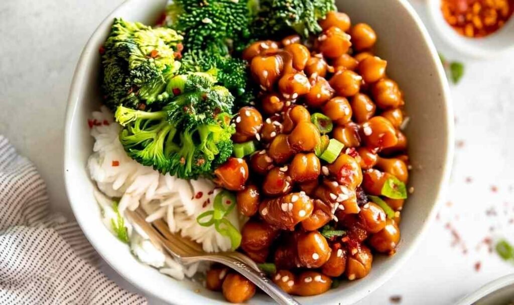 Sticky Sesame Chickpeas (Vegan, 15-Minute Dinner)