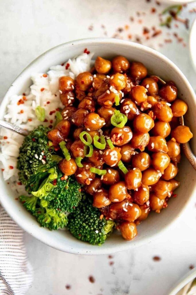 Sticky Sesame Chickpeas (Vegan, 15-Minute Dinner)