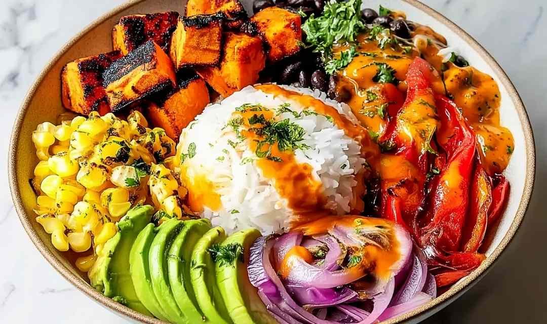 Vegan Sweet Potato Burrito Bowl