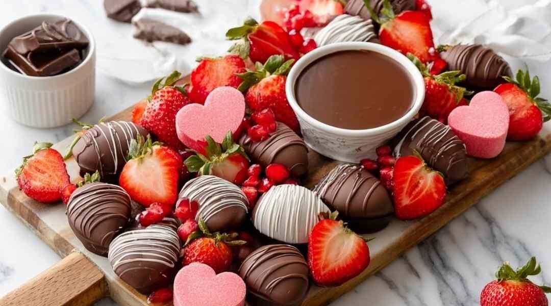 Chocolate & Strawberry Dessert Board