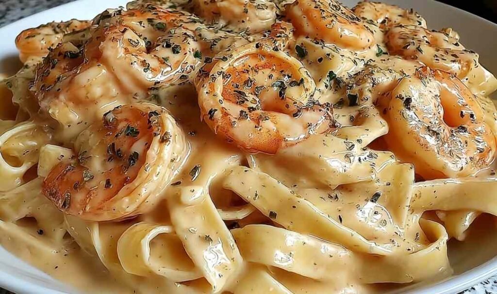 Creamy Shrimp Fettuccine Alfredo