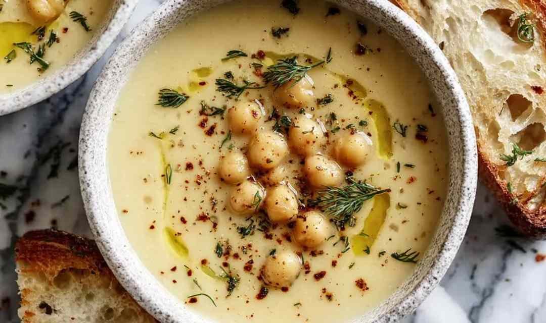 Easy Garlic Chickpea Soup