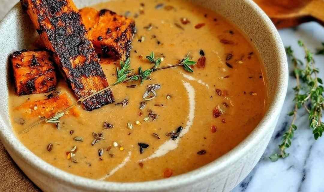 Roasted Italian Sweet Potato Soup
