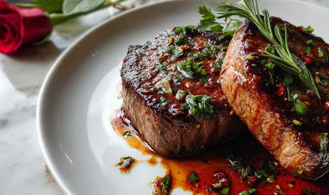 Valentine’s Day Dinner with Grilled Ribeye Steak