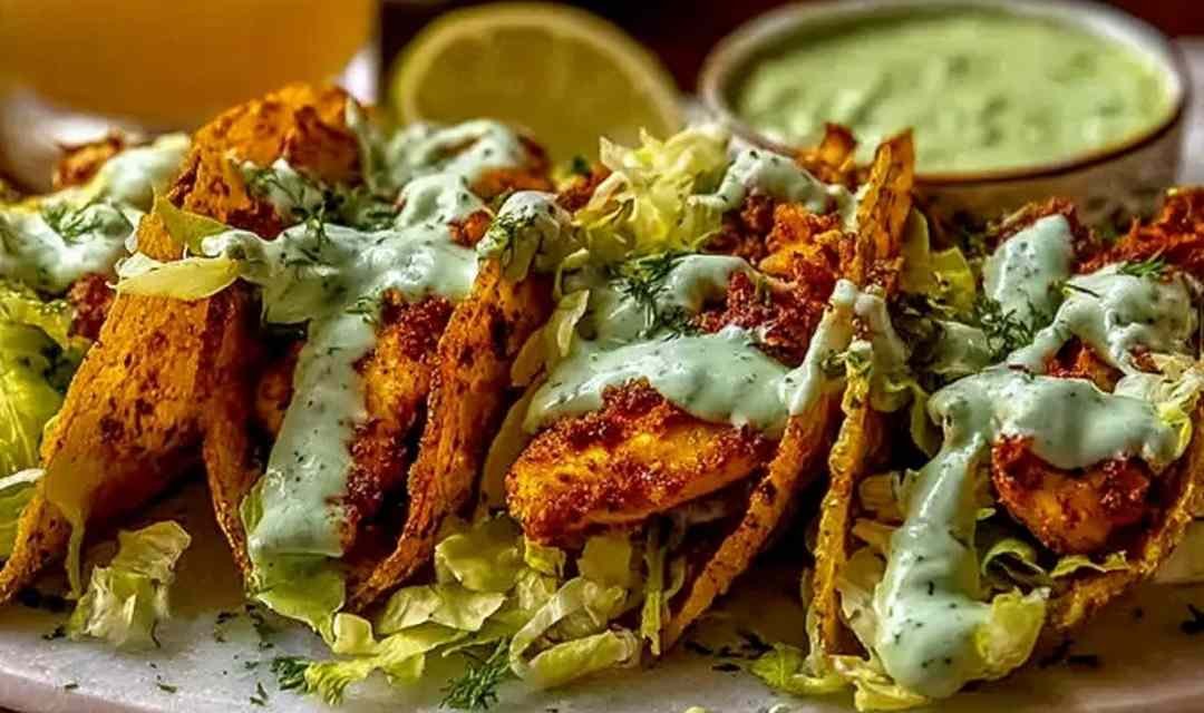 Dill Pickle Ranch Smash Chicken Tacos
