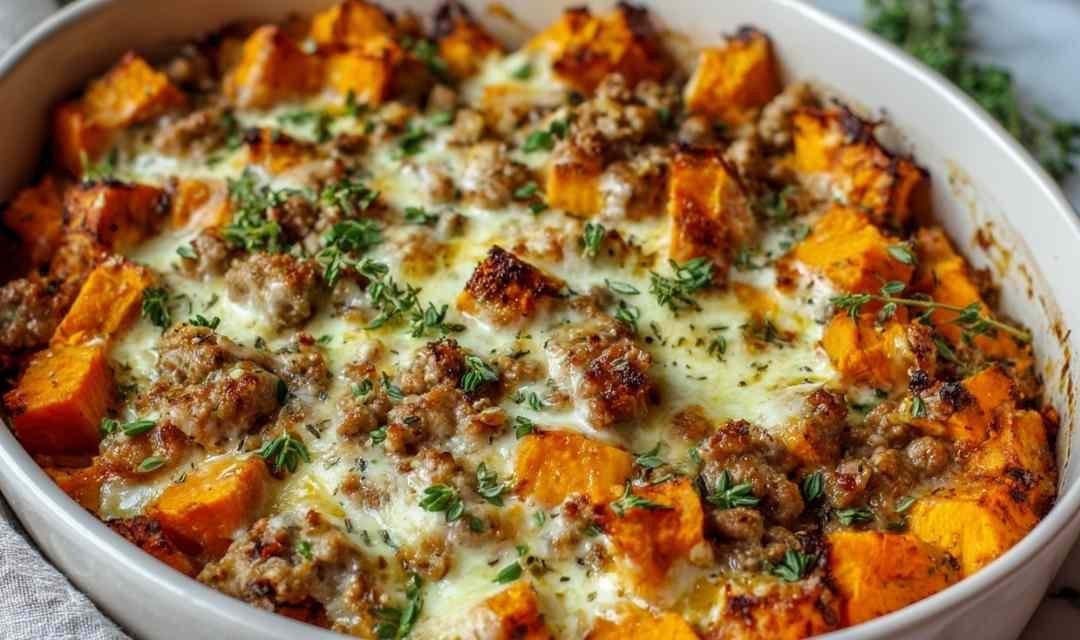 Ground Turkey Sweet Potato Bake
