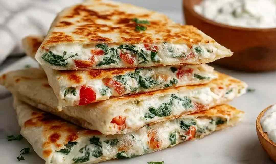 Cheesy Mediterranean Quesadilla