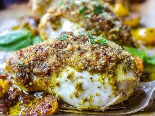 baked-pesto-chicken-panko-baking-sheet