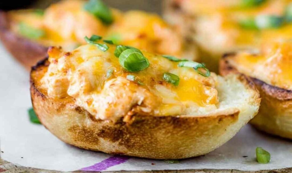 buffalo-chicken-boats-baking-sheet-broiled