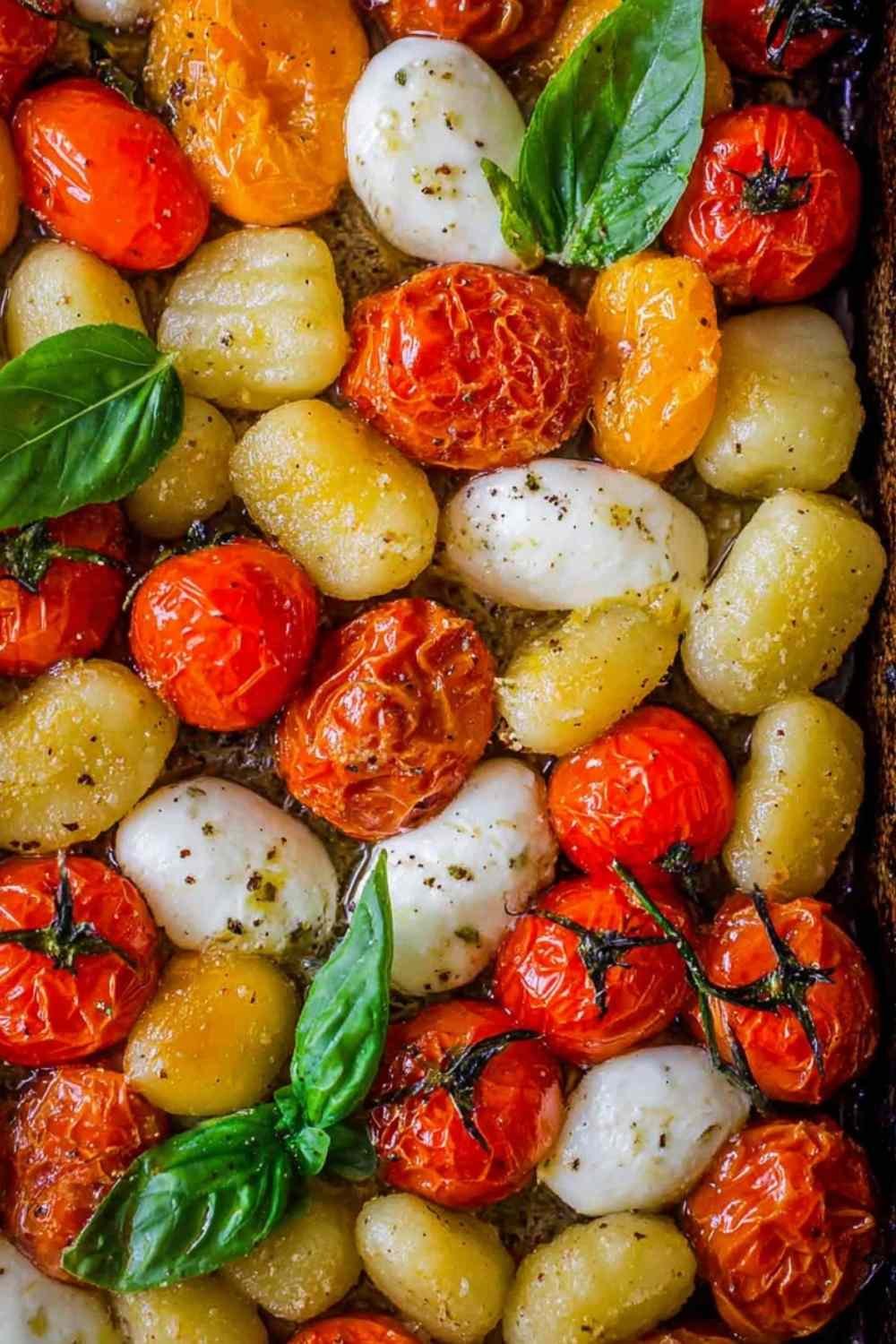 sheet-pan-gnocchi-cherry-tomatoes-mozzarella-oven