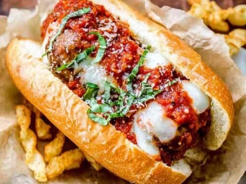 meatball-sub-recipe-toasted-hoagie-melted-cheese