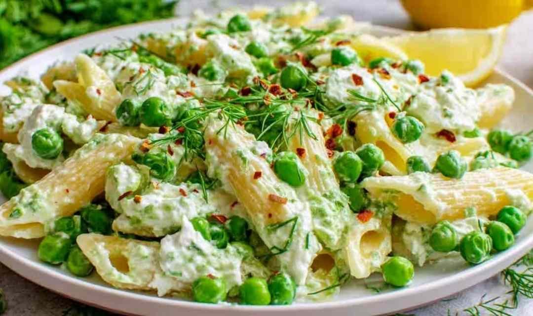 Lemon Ricotta Pasta with Fresh Peas
