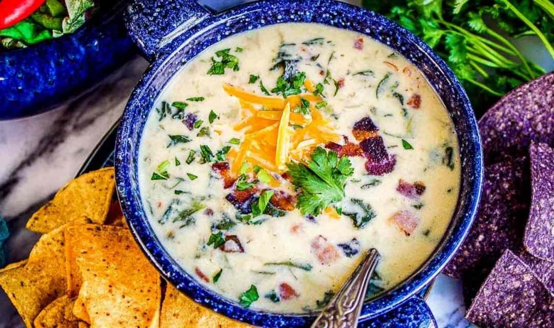 Easy Queso Dip Potato Soup