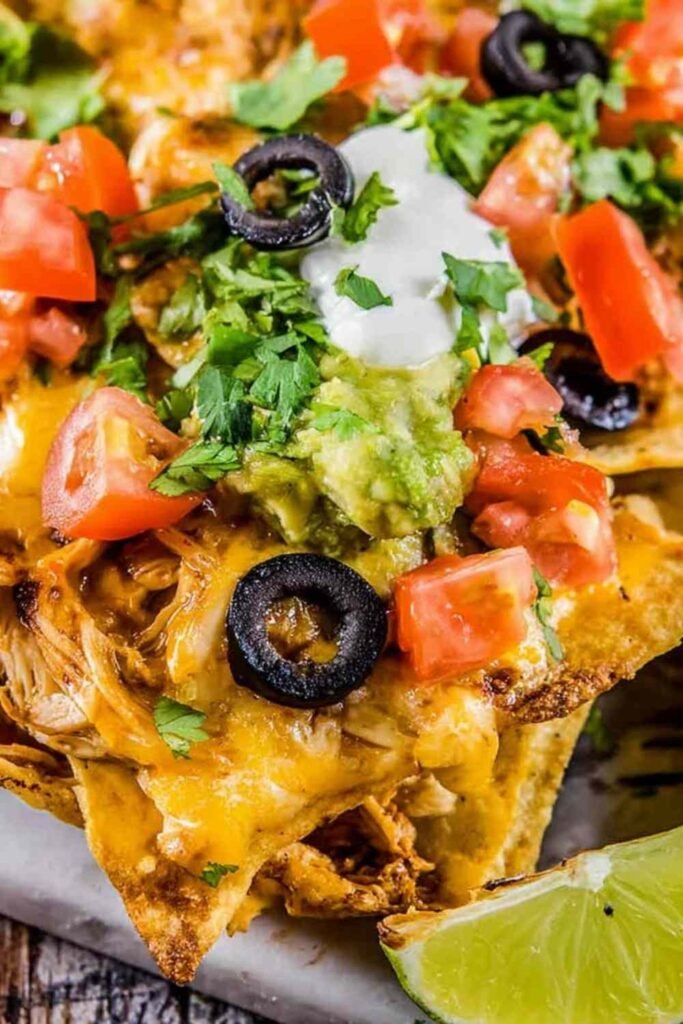rotisserie-chicken-nachos-sheet-pan-baked