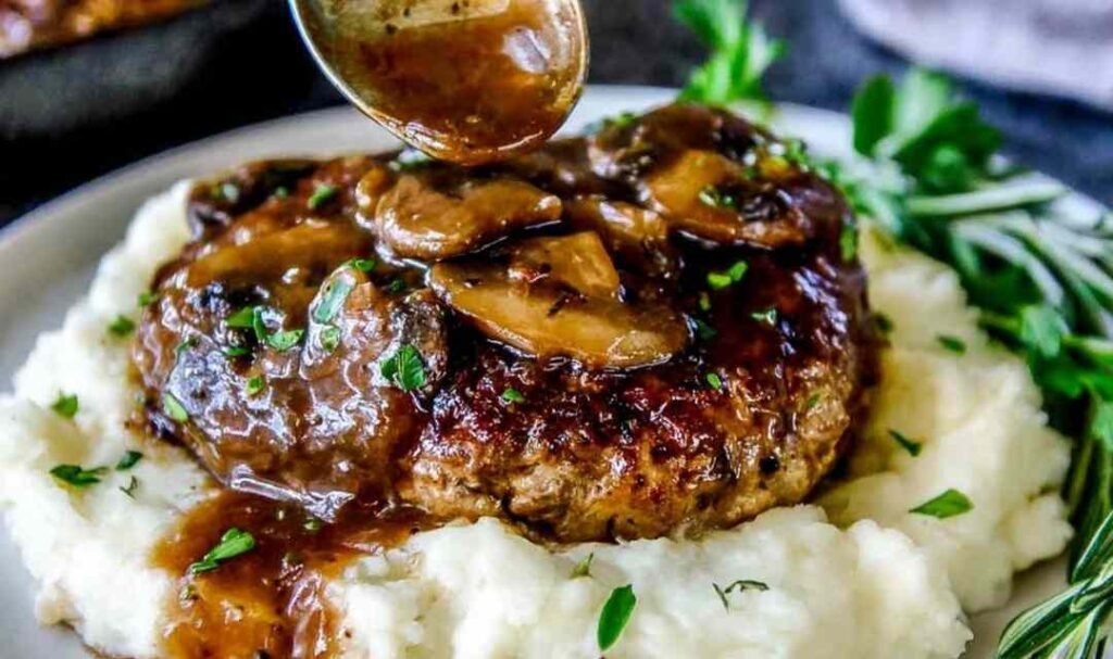 salisbury-steak-mushroom-gravy-mashed-potatoes
