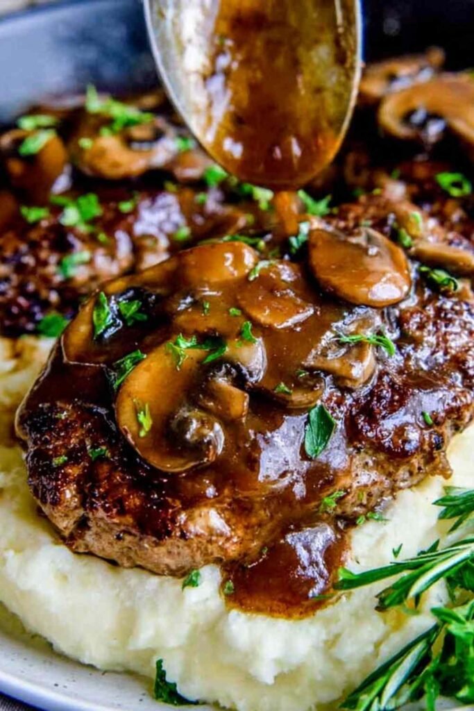salisbury-steak-mushroom-gravy-mashed-potatoes