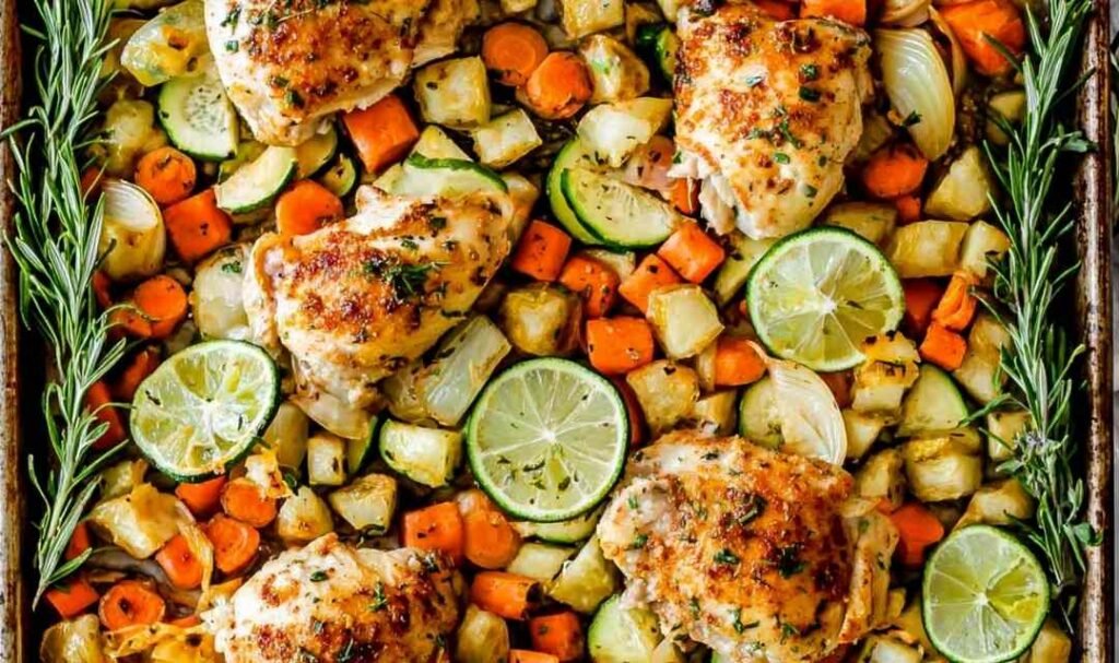 sheet-pan-rosemary-lime-chicken-and-veggies-baking-sheet