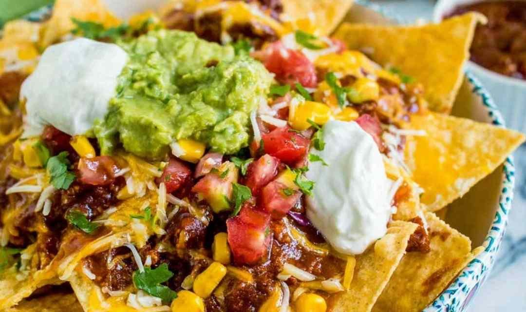 Ultimate Chili Nachos with Queso and Guacamole